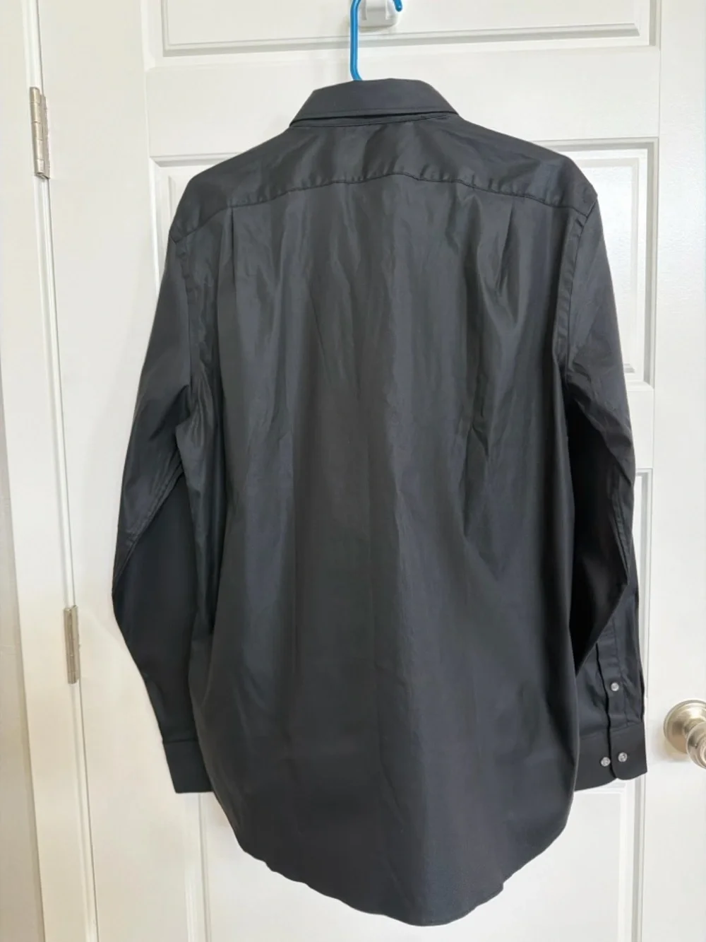 J.Crew Bowery Performance Dress Shirt Slim Large Black Stretch Twill NWOT